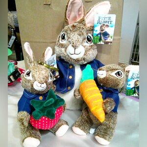 Set of 3 Peter Rabbit Plush
